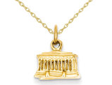 Lincoln Memorial Charm Pendant Necklace in 14K Yellow Gold